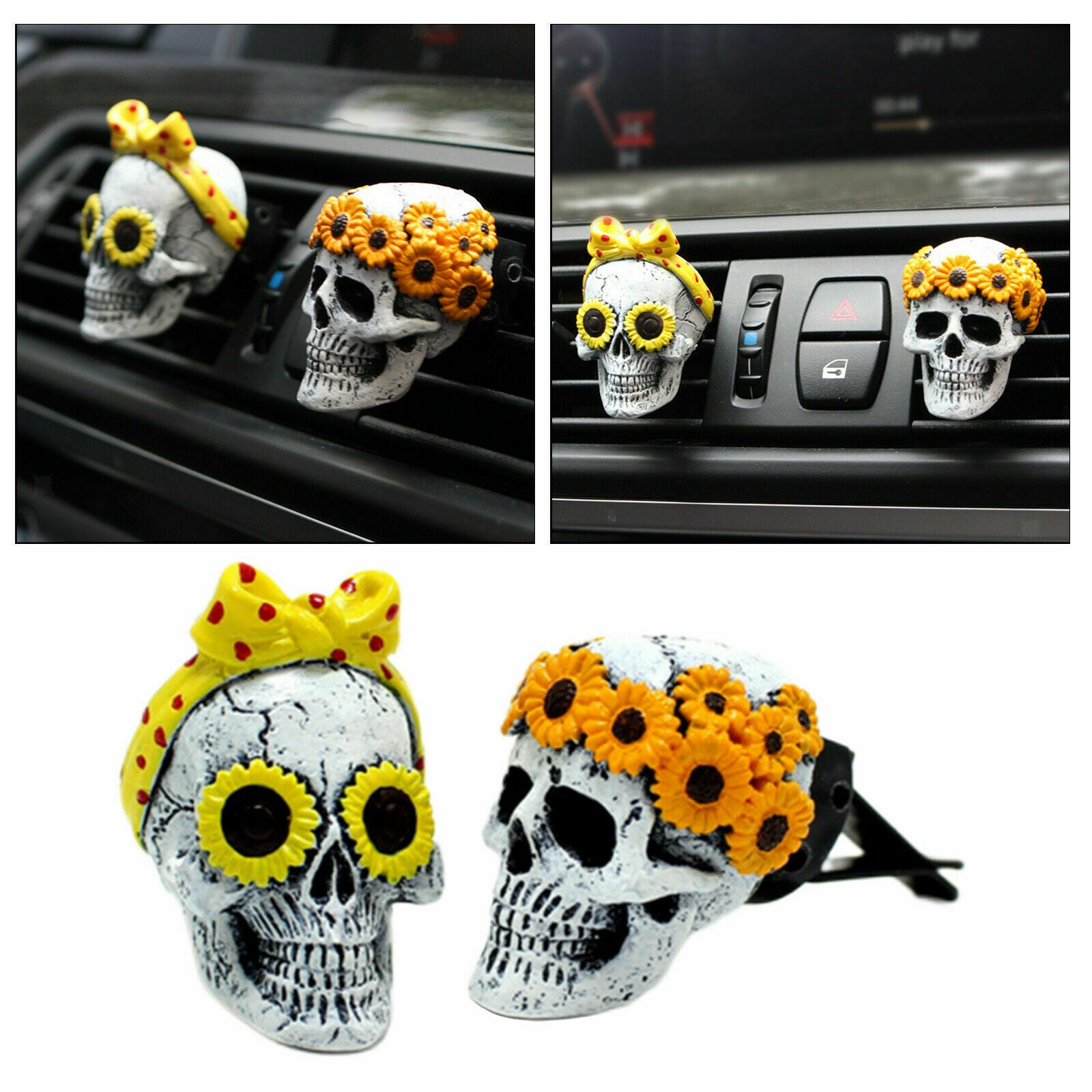 2Pcs Car Air Vent Decor Perfume Air Freshener Aromatherapy Fragrance Clip
