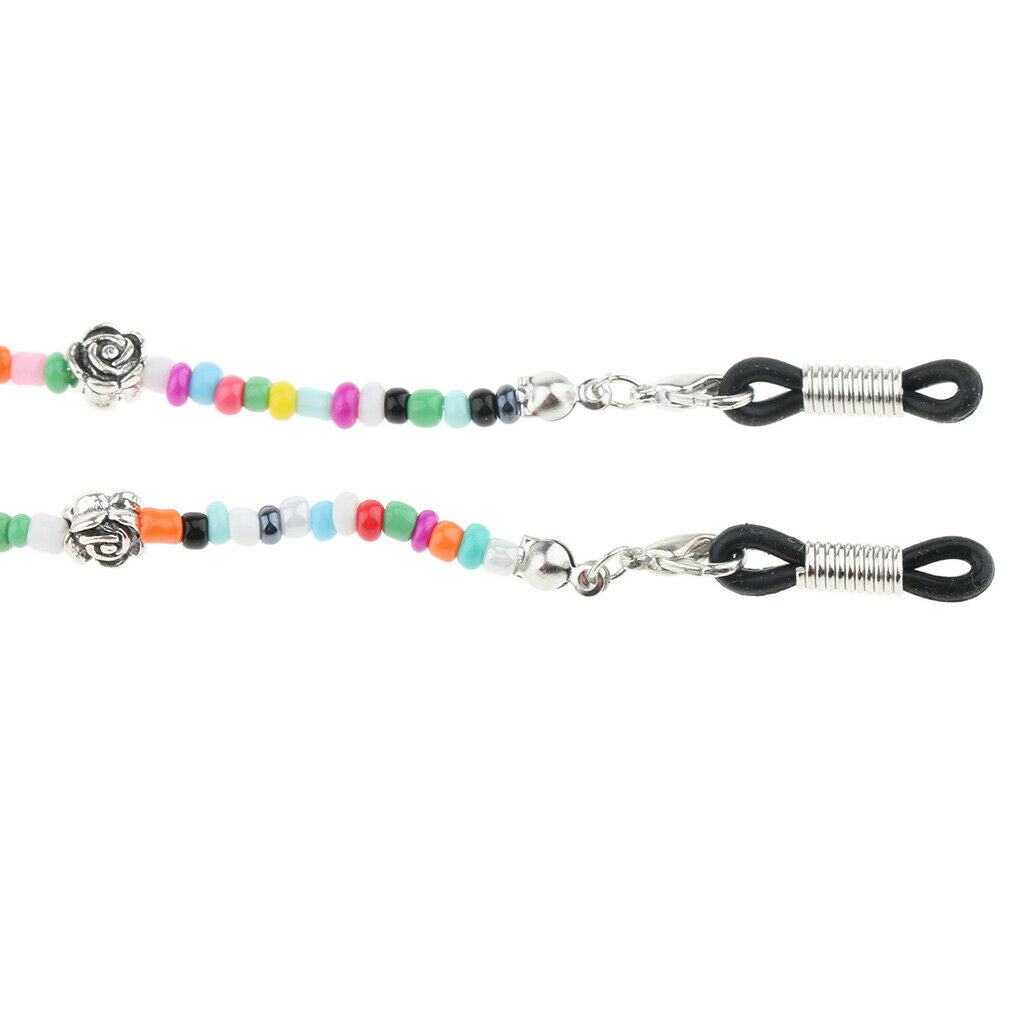 Beaded Eyewear Retainer Strap - Sunglass Holder Beads Necklace, Retro Eyeglasses