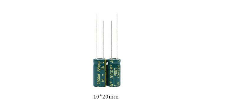 10pcs 16v2200uf Aluminum electrolytic capacitor Power adapter inverter 10x20mm
