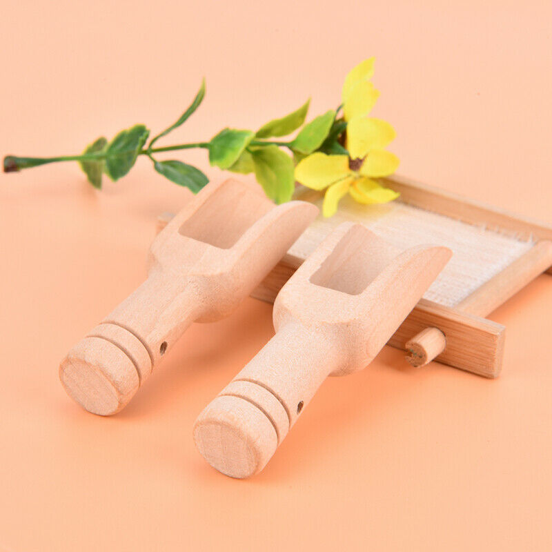 Wood Herb Spoon Bath Shower Rice Spice Salts Mini Kitchen Wooden Scoops SpooFCA
