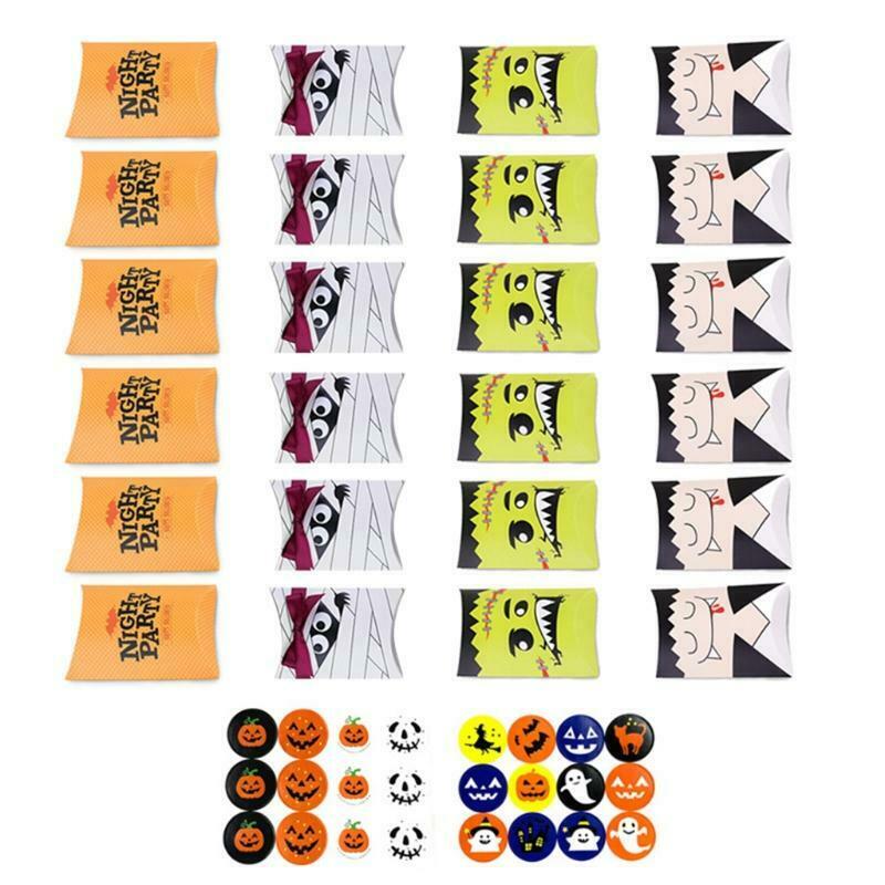Halloween Advent Calendar Paper Candy Bags 24 Days Pumpkin Demon Mummy Candy Bag