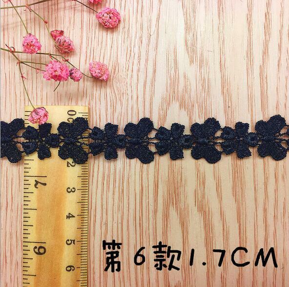 5 Yards（5pcs）flowers embroidery lace DIY choker Clothing sewing accessories