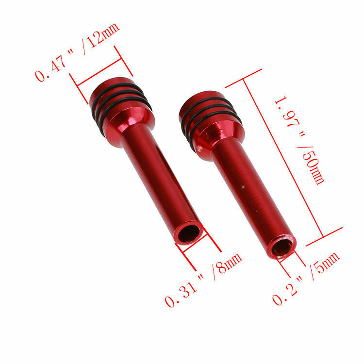 2PCS Universal Red Alloy Car Interior Door Lock Lock Knob Cover Pull Pin Fit VW