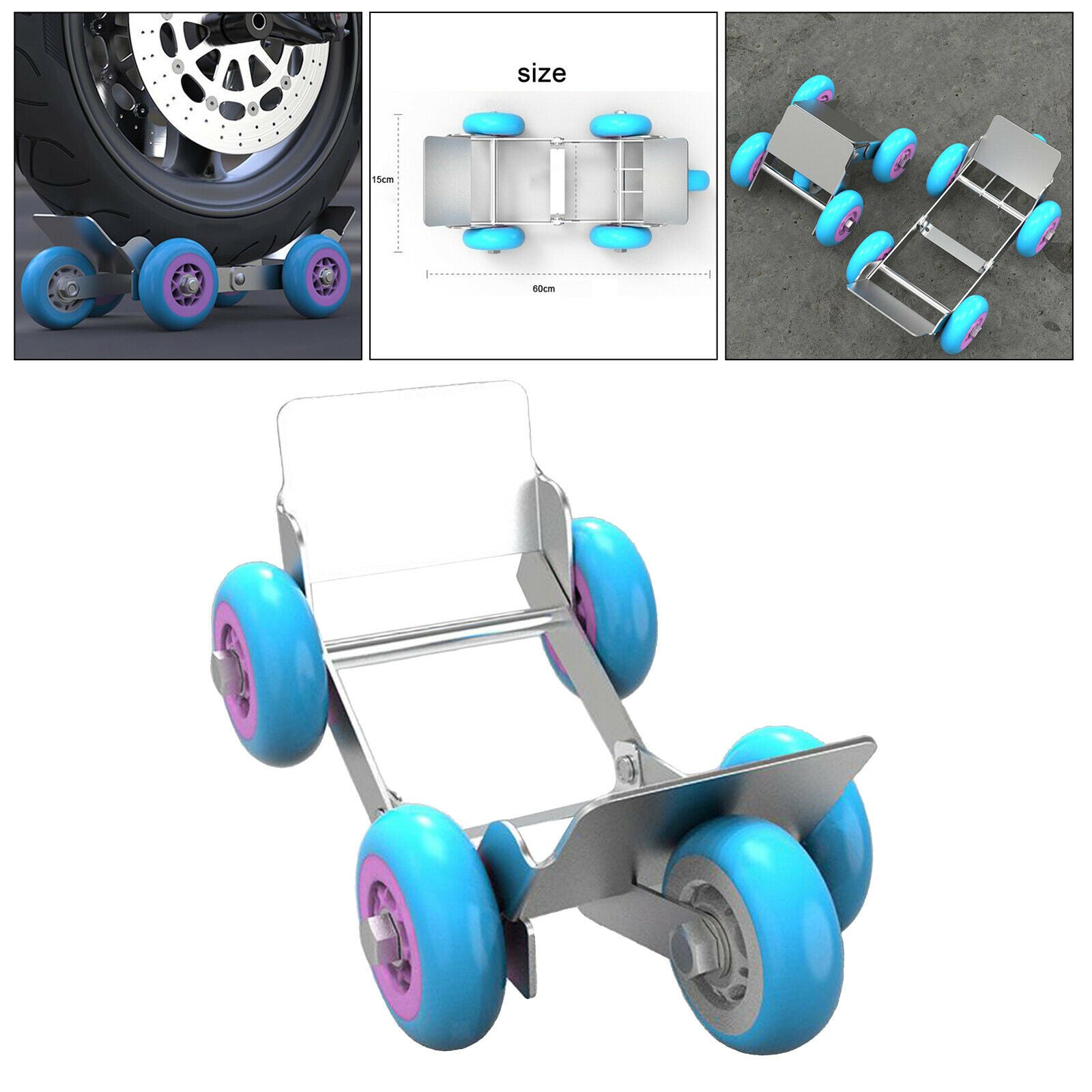 1pcs Motorcycle Flat Tire Booster Tire Burst Emergency Car Power Moving Trailer
