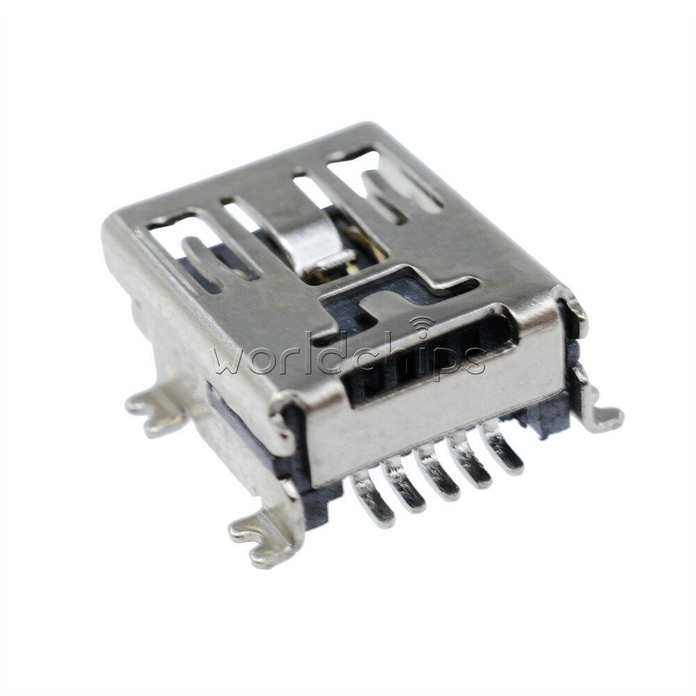 10Pcs Mini USB Type B Female 5-Pin SMT SMD Socket Jack Connector Port PCB Board