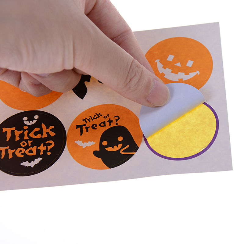 60x Halloween Stickers Decorative Baking Packing Seal Affixed Stickers BottlBDD