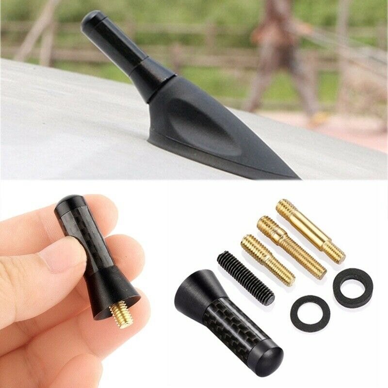 1.4'' Carbon Fiber Screw Metal 3.5cm Car Roof Car Radio Antenna Enhanced Signal