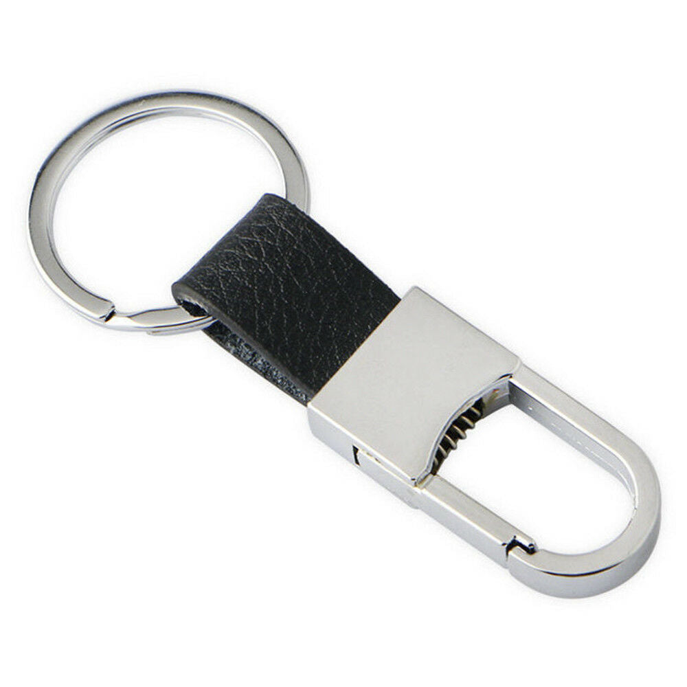 Fashion Men Leather Alloy Metal Keyfob Car Keyring Keychain Key Chain Ring Gifts