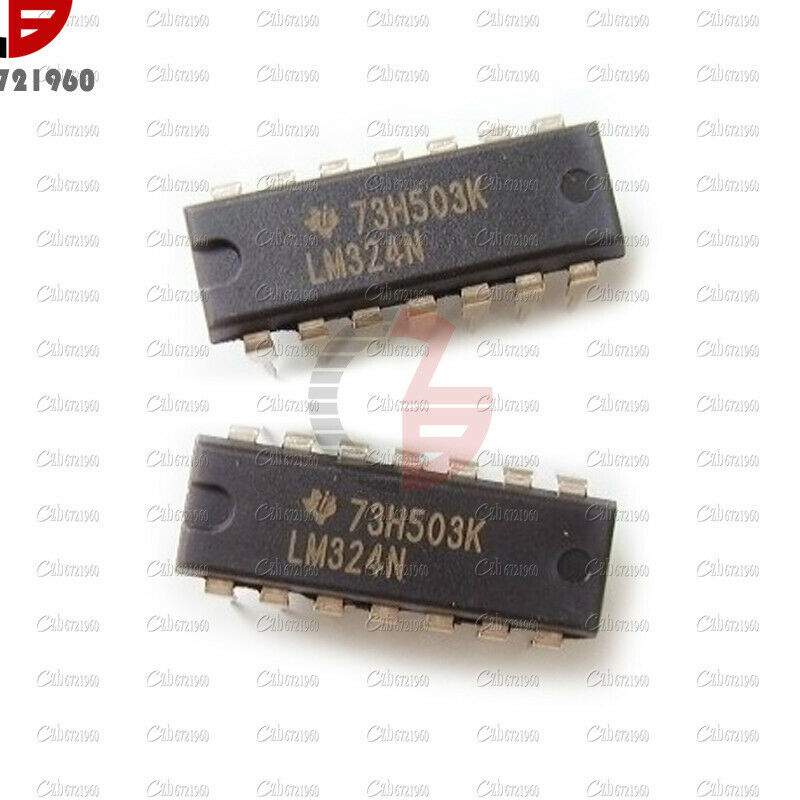 100x LM324N LM324 DIP-14 TI Low Power Quad Op-Amp IC 100PCS