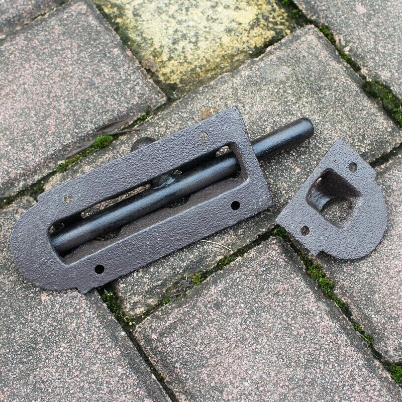 Cast Iron Barrel Bolt Door Lock Home Garden Cupboard Sliding Latch Catch Fitting