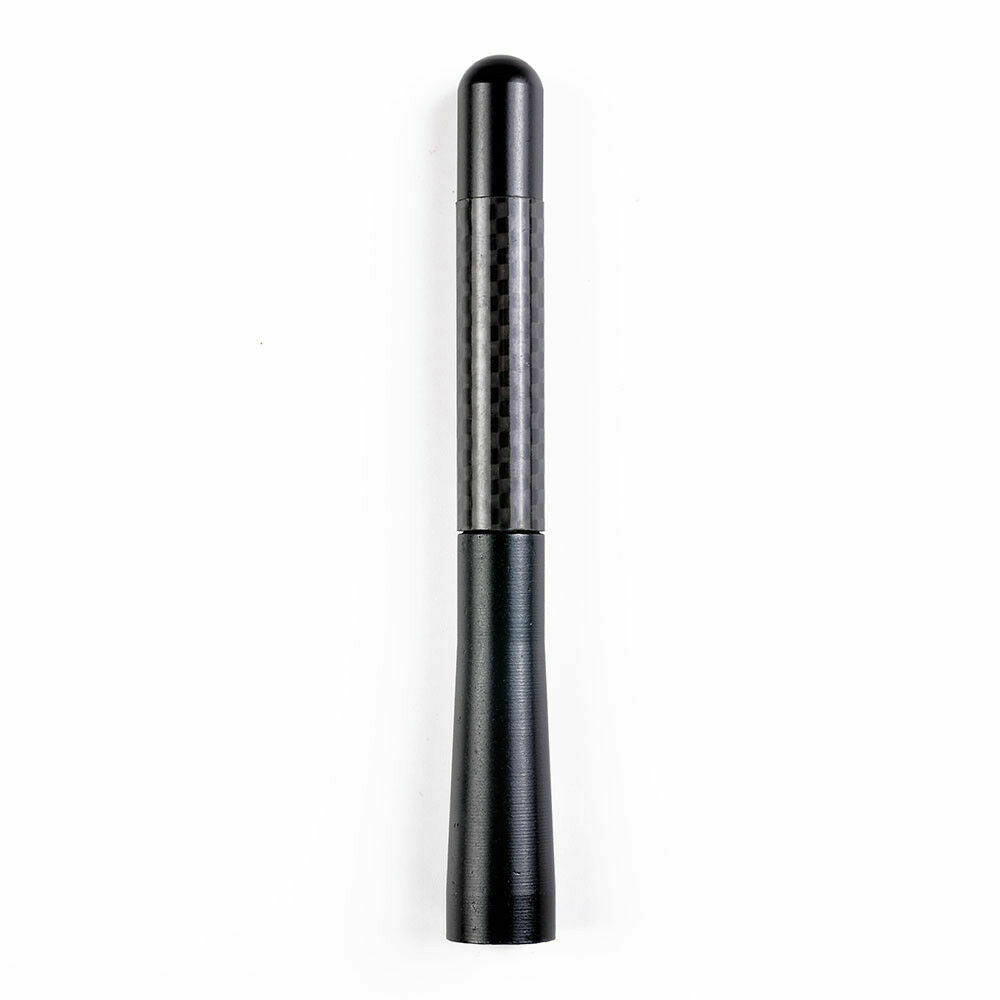 Car Auto Aerial Antenna 4.7" Aluminum Alloy Carbon Fiber FM AM Radio Universal