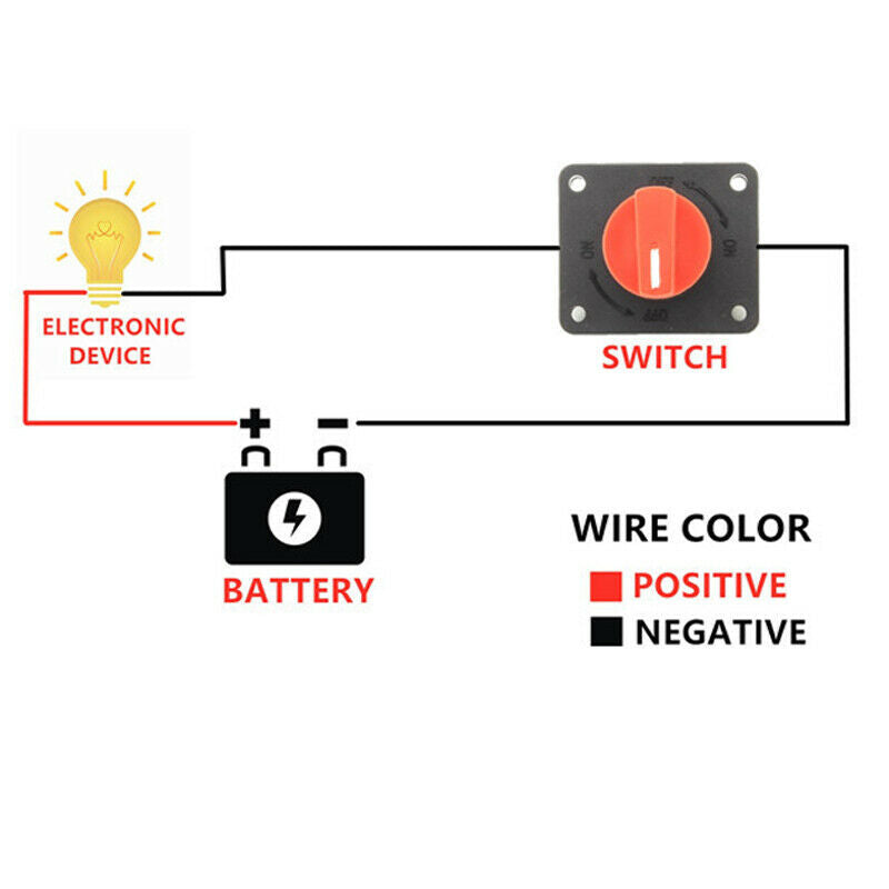 Battery Switch Car Van Truck Boat Power Disconnect On Off Rotary Isolator 300A