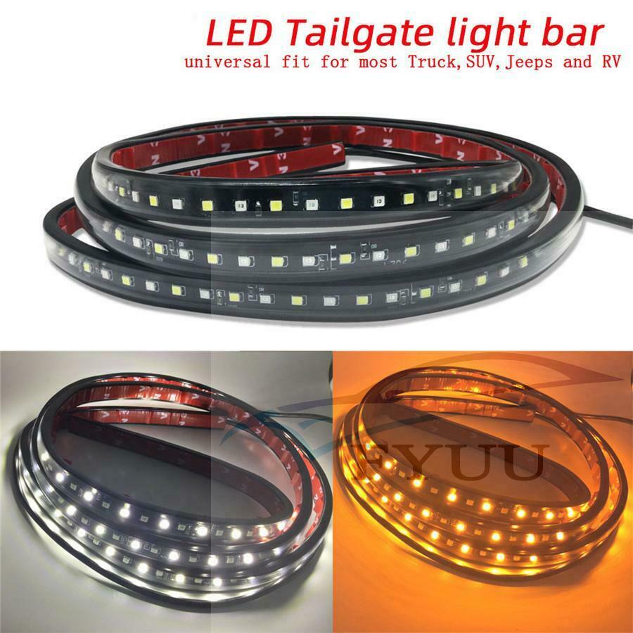 2X 48" Running Board Side Step LED Light Amber White Turn Signal DRL Strip Bar