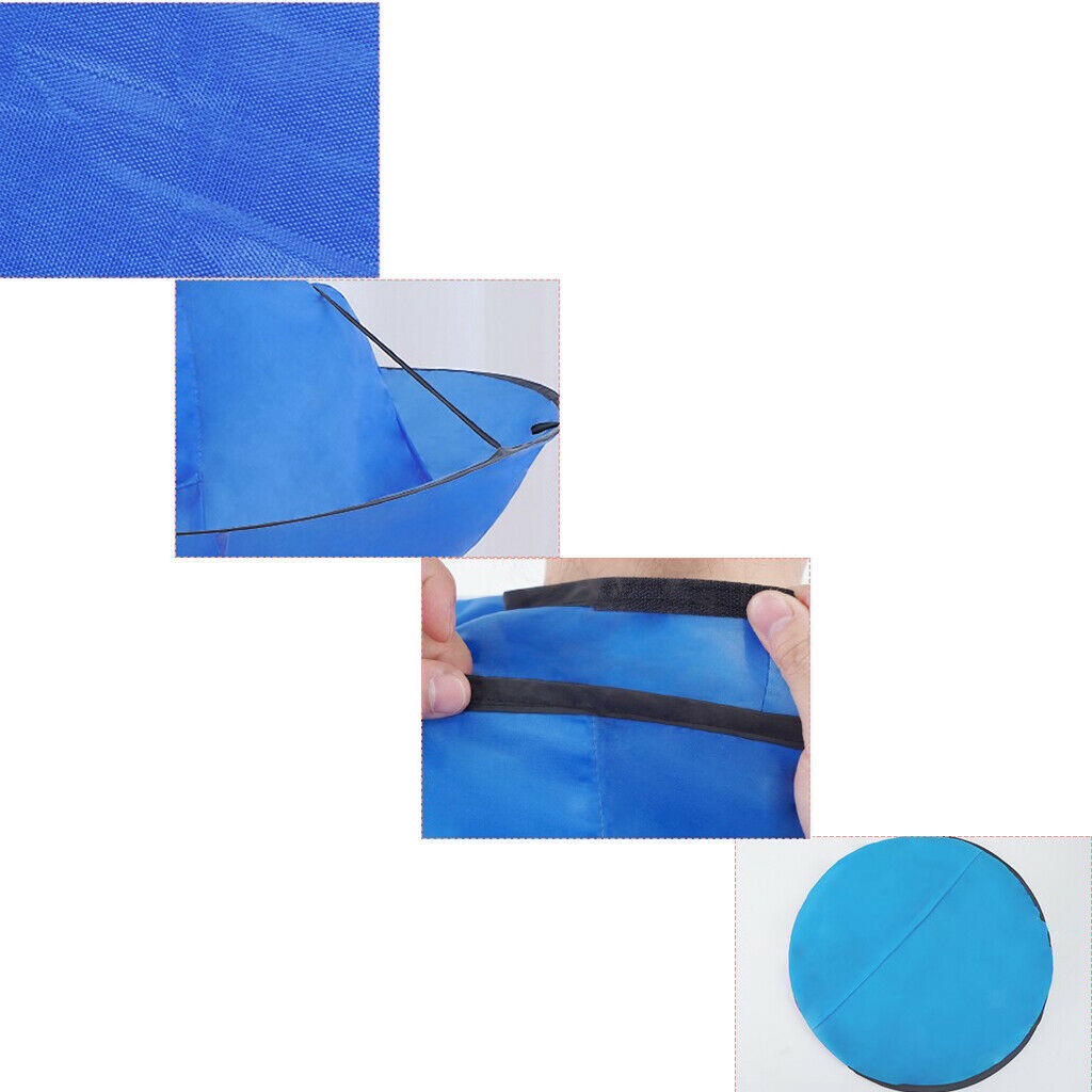 2 Pieces DIY Hair Cutting Cape Hair Catcher Hairdressing Umbrella Cloak Blue