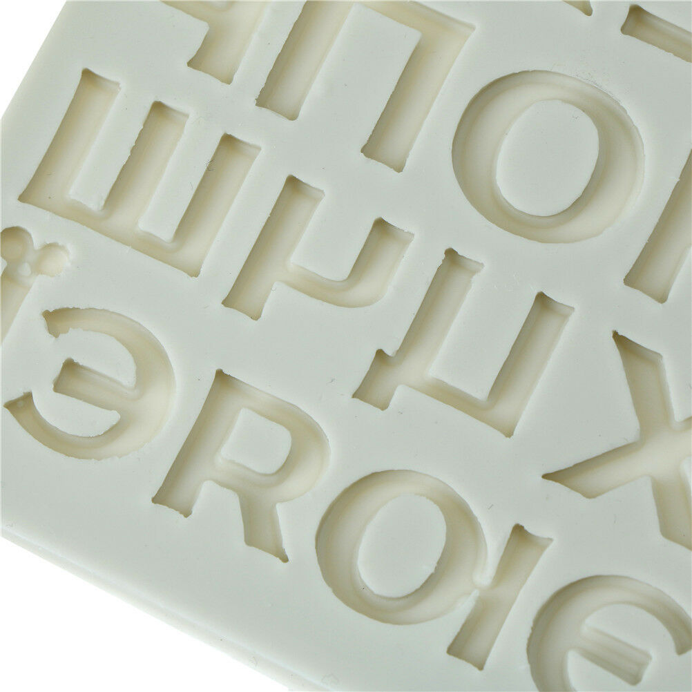Russian Alphabet Letters Silicone Fondant Mold Chocolate Cake Decorating .l8