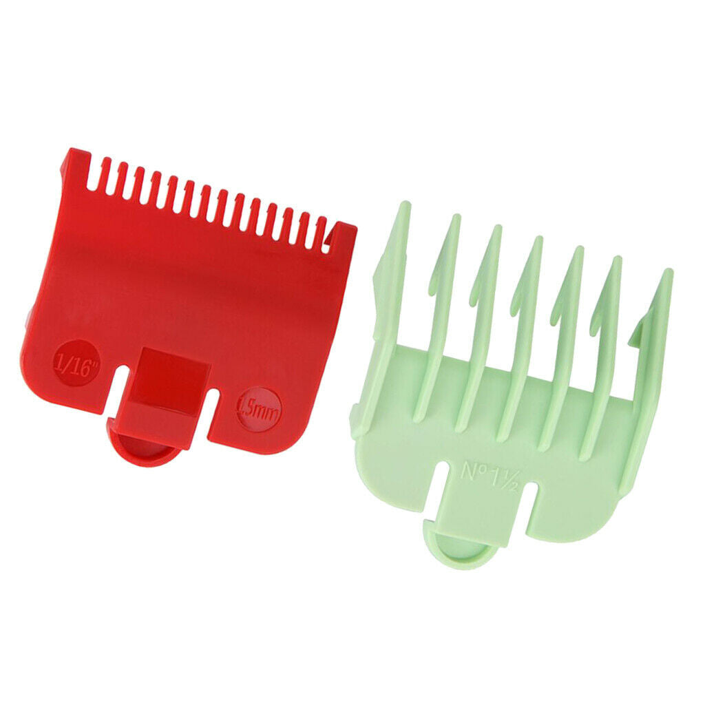 2 Pieces Plastic Universal Stylist Shaving Hair Clipper Trimmer Guide Combs