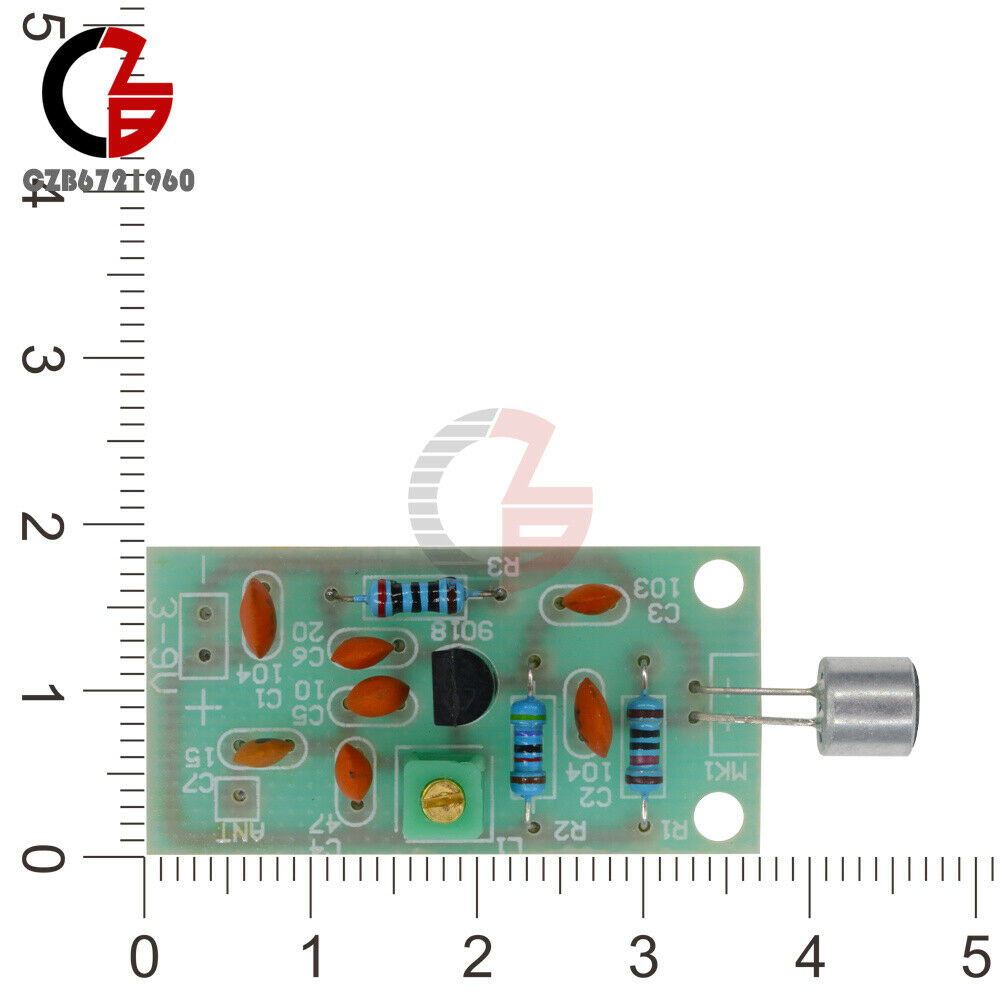 2PCS Mini Wireless Microphone Ham FM Wireless Radio Transmitter 91-103MHz