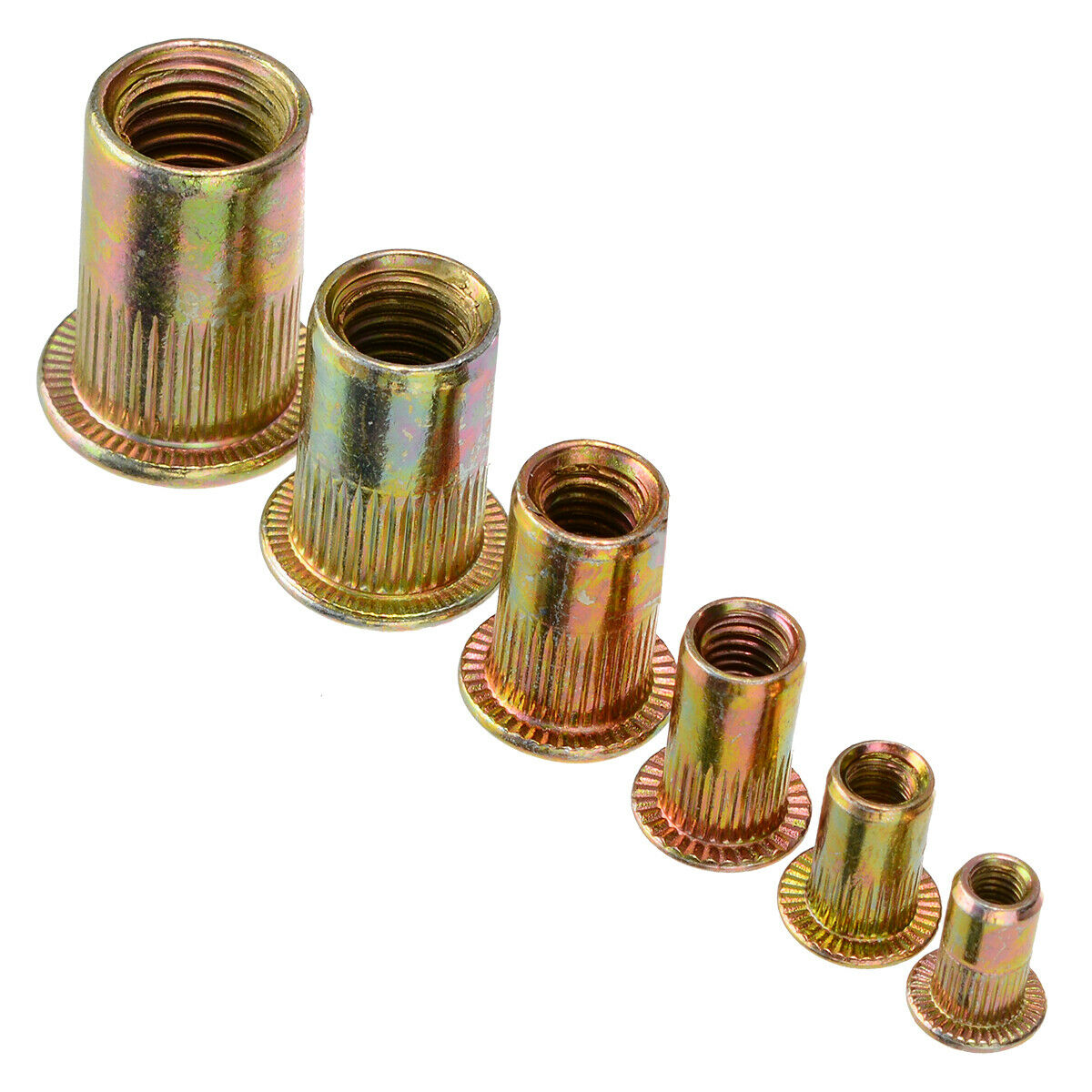 175 Pcs Zinc Steel Rivet Nut Kit Metric Rivnut Nutsert M3 M4 M5 M6 M8 M10