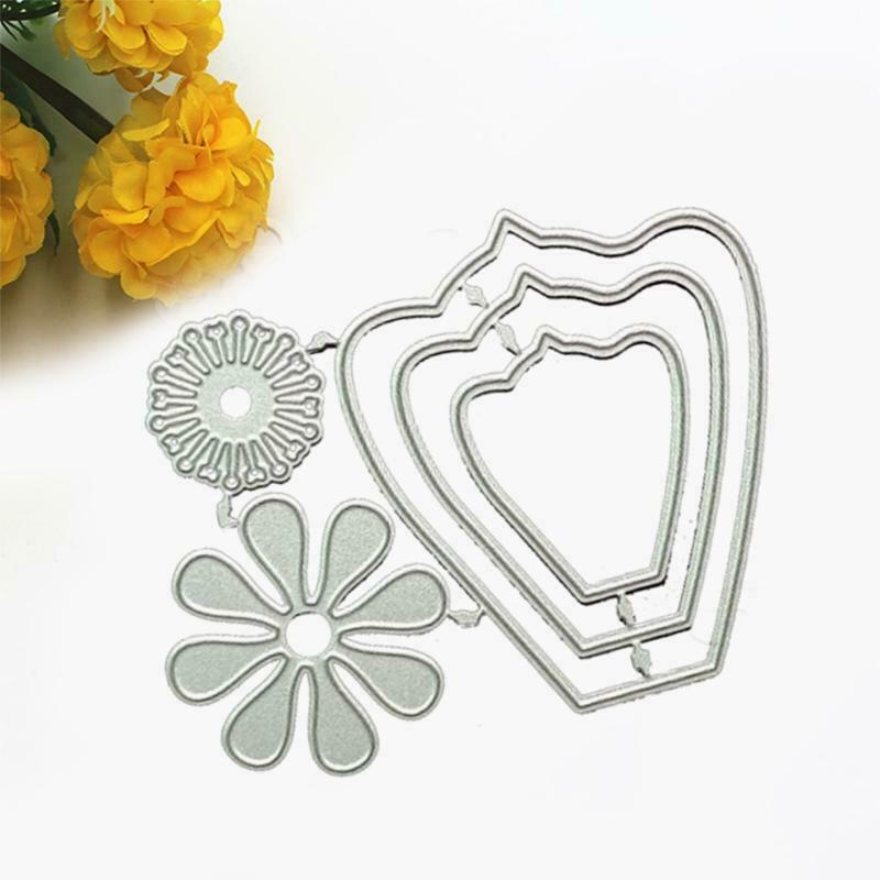 Delicate Flower Metal Cutting Die Durable Carbon Steel Die Cut Stencil for Craft