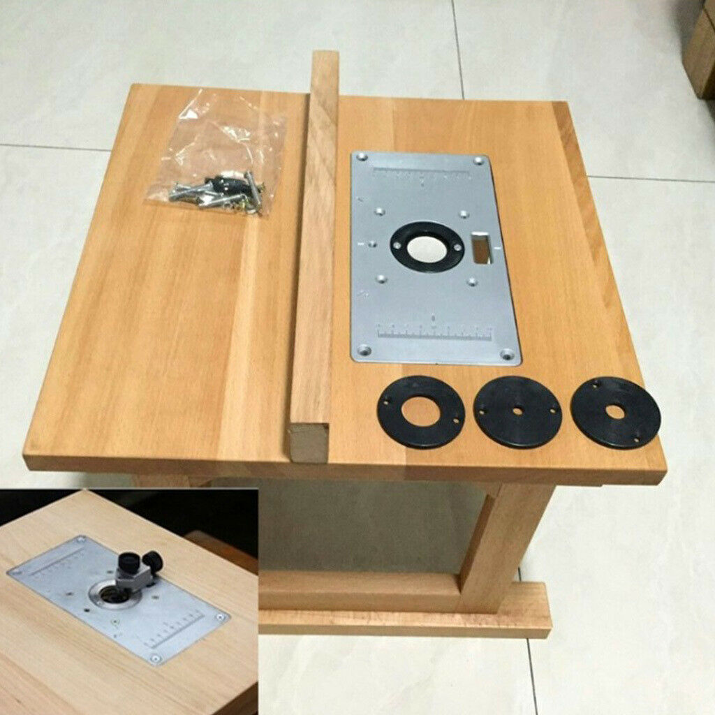 Router Table Insert Plate Kit Tool for Woodworking Benches Durable 9.3x4.7"