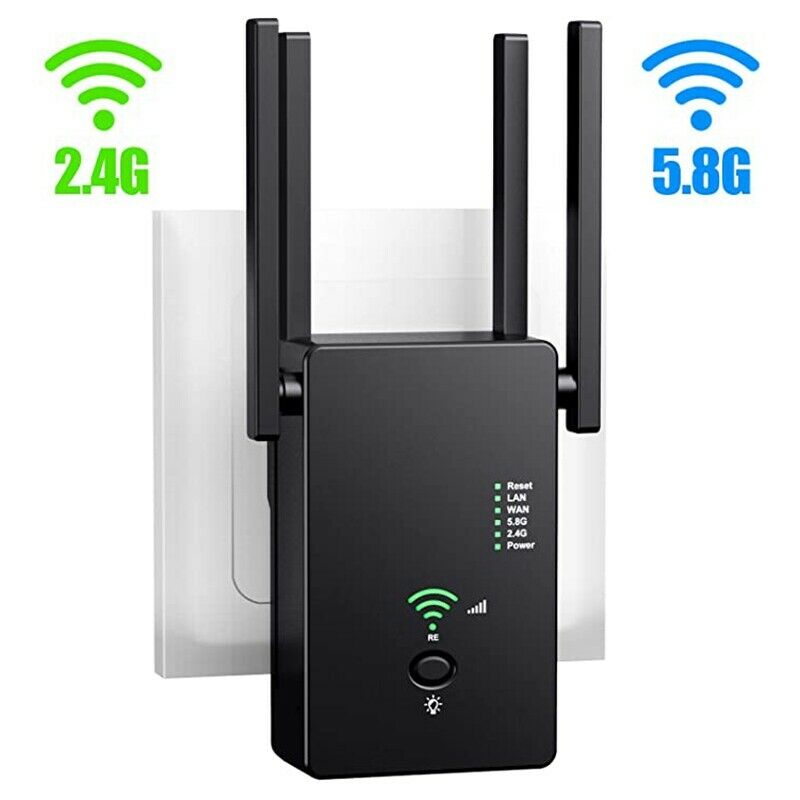 Wireless Repeater AC1200Mbps Wireless Router 2.4G/5G Signal Amplifier for PhonZ3