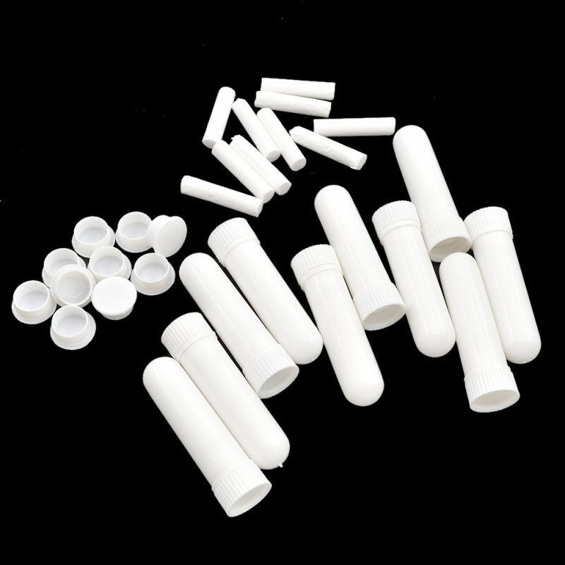 Aromatherapy Oil Wholesale Blank Nasal Inhaler Tubes Complete Empty Sticks  10X