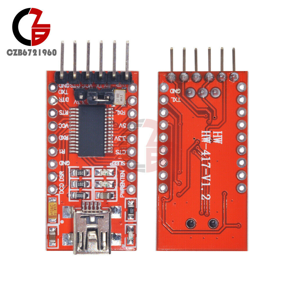 2PCS FT232RL 3.3V 5.5V FTDI USB to TTL Serial Adapter Module F Arduino Mini Port