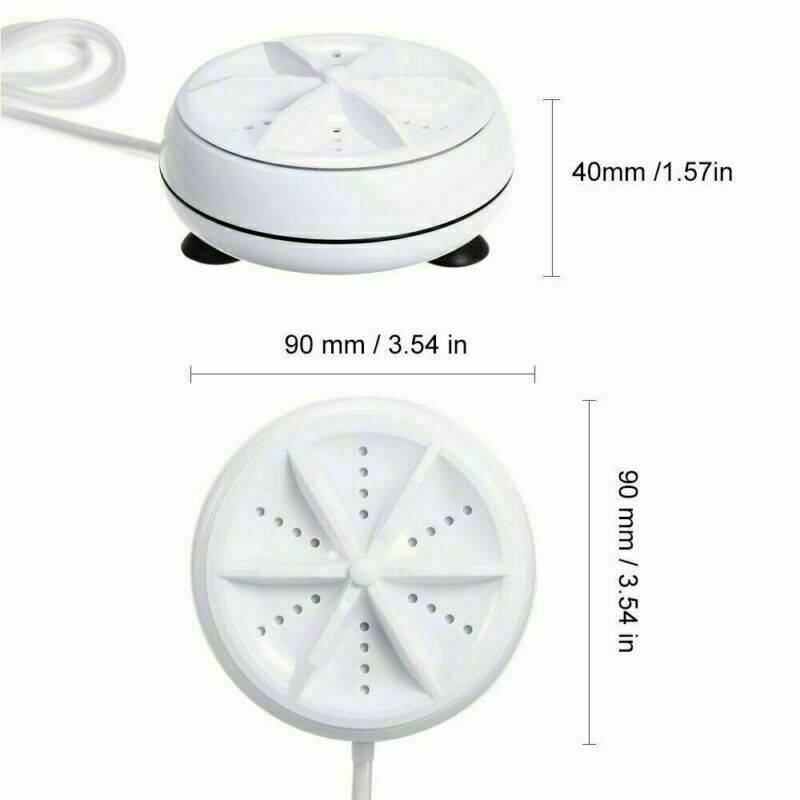 3 in 1 Compact Washing Machine Ultrasonic Rotating Bubbler Turbo Laundry Washer