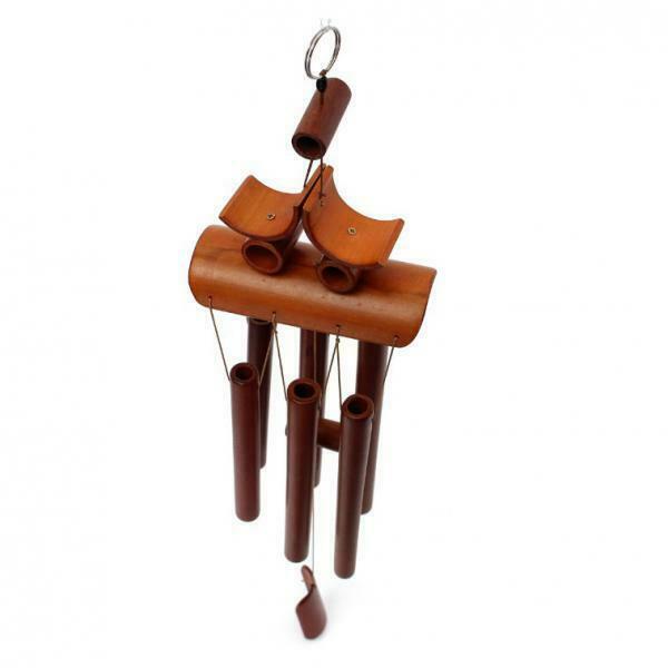 Handmade Bamboo Wind Chime Home 6 Tubes Hanging Bell Garden Door Ornament