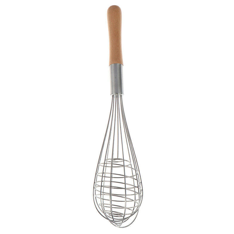 Wood handle Stainless Steel hand Beaters Kitchen Gadgets Egg Stirring WDDAU