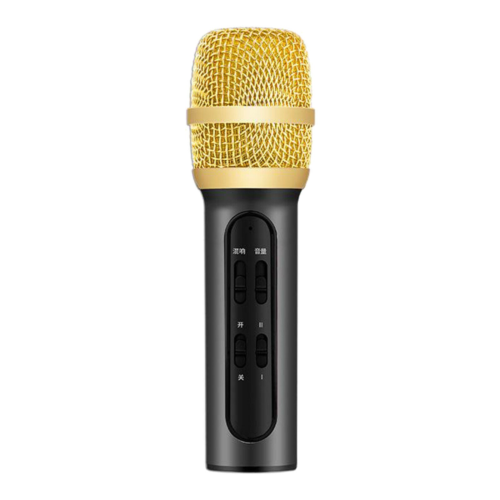Wireless KTV Karaoke DJ Condenser Microphone Live Mic Computer For Android Black