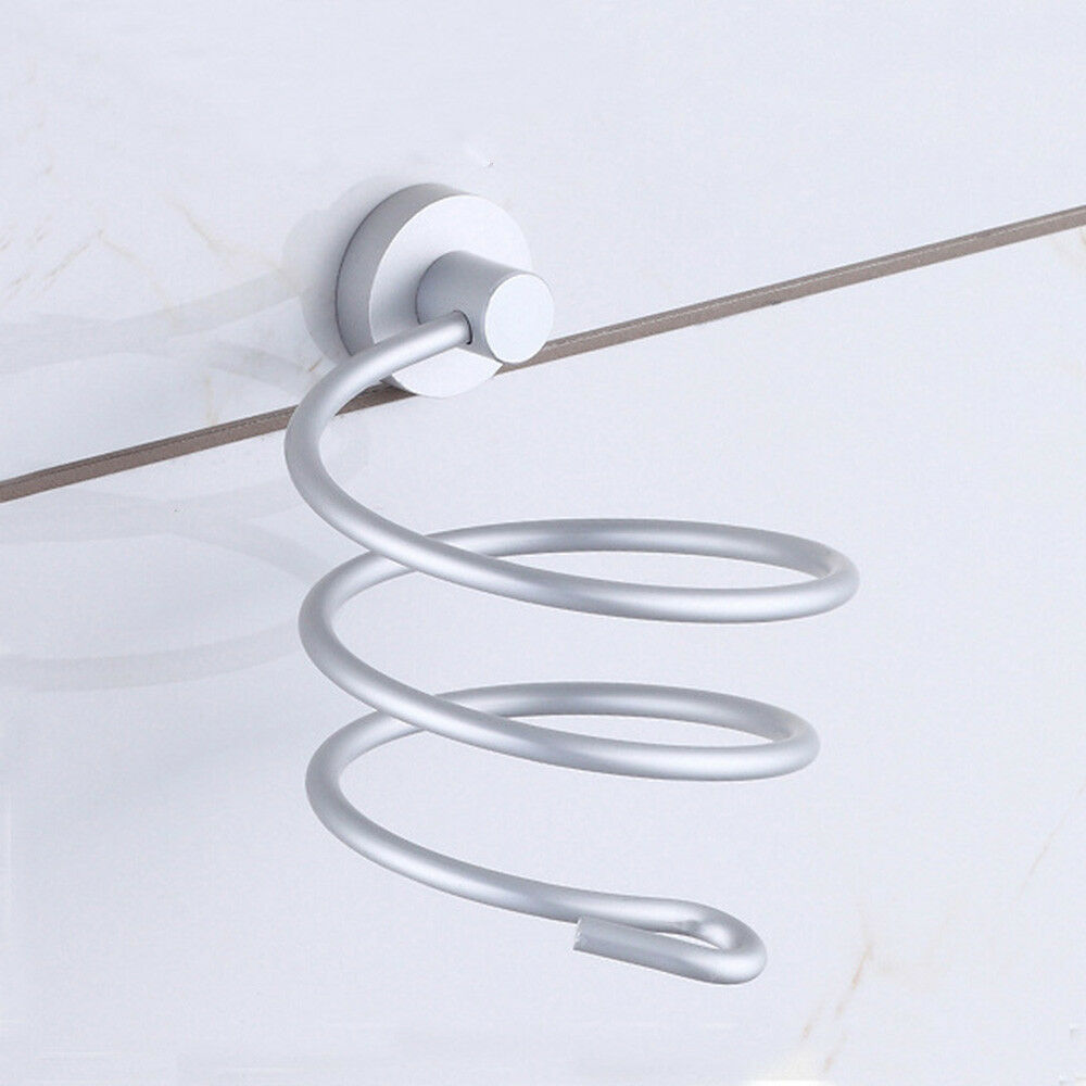 Hairdryer Aluminum Bathroom Shelf Wall Mounted Dryer Rack Holder Storage New