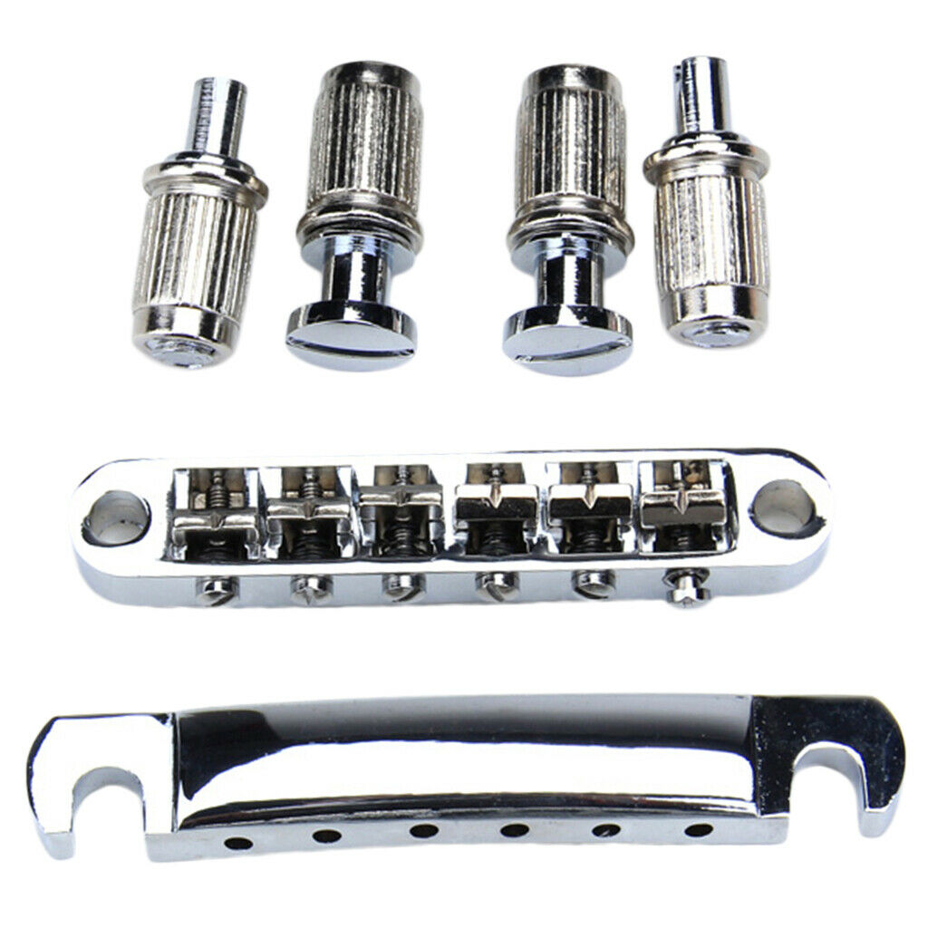 Chrome Bridge Stopbar Tail Piece For   LP   Guitar