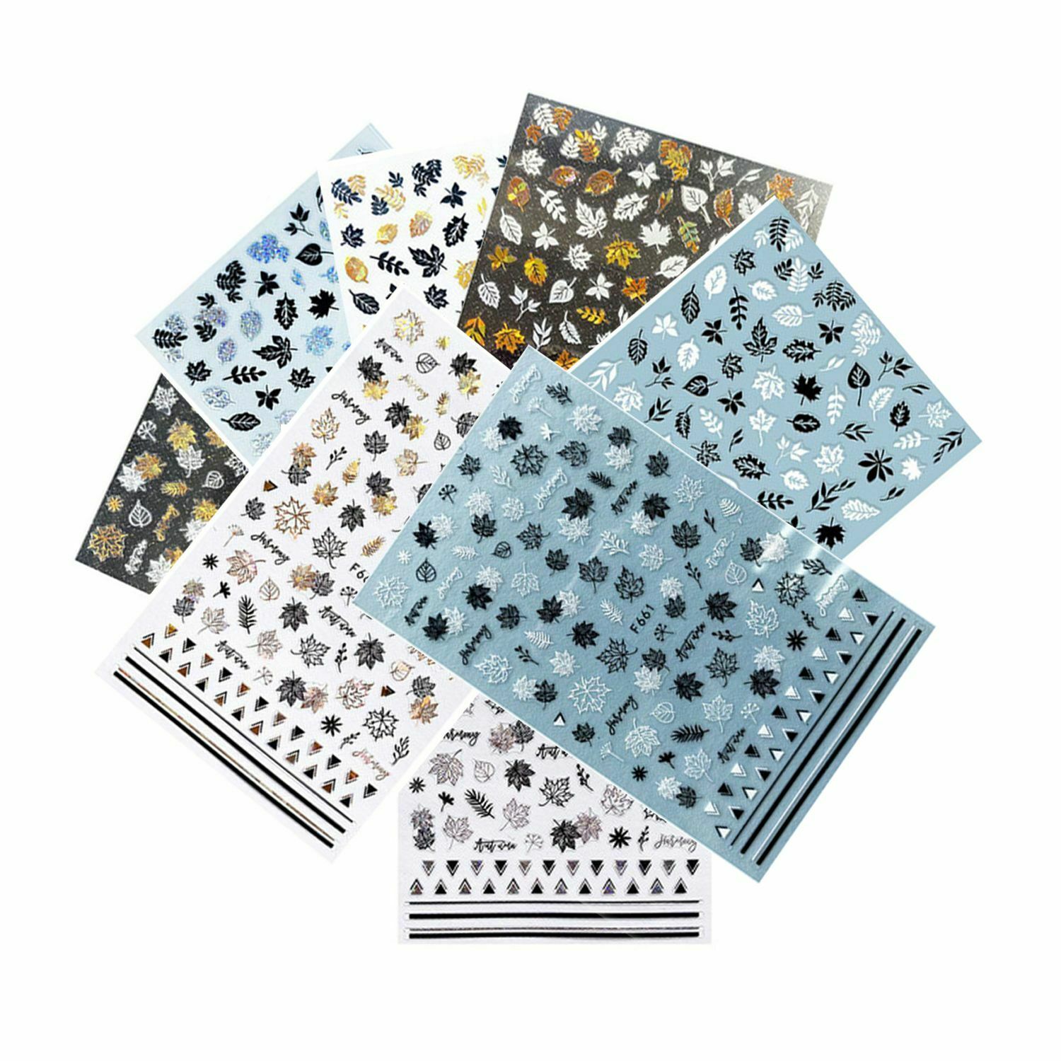 Accessories Fashion Various Decoration Maple Leaves Self Adhesive Nail Stickers