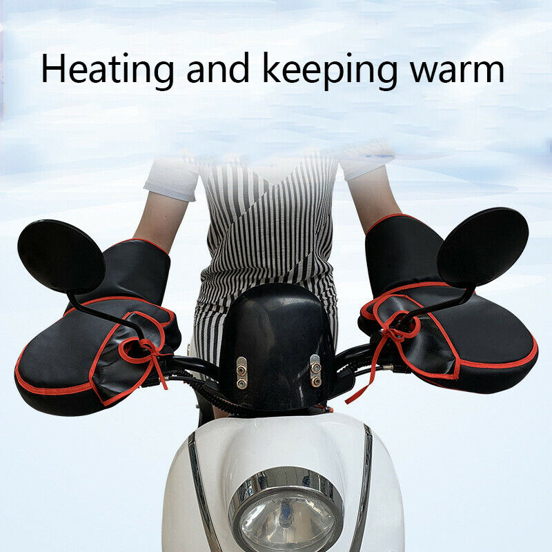 Pair Motorcycle Electric Battery Bike Warm Thickening Hand Cold Windproof Gloves