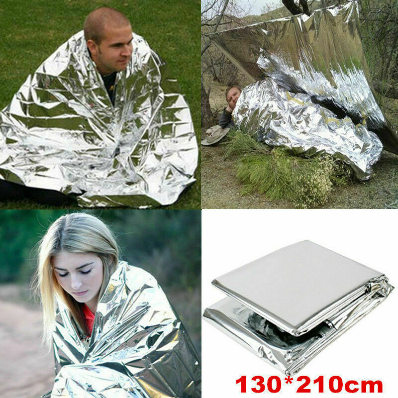 Waterproof Emergency Solar Blanket Survival Safety Insulating Mylar Thermal Heat