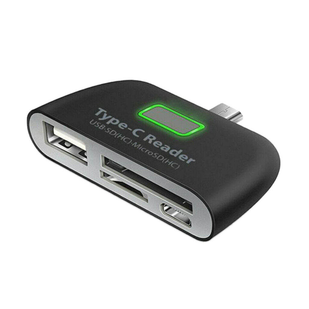 USB Type C 3.1 To USB 2.0 OTG HUB Adapter W/ Micro Card Reader For