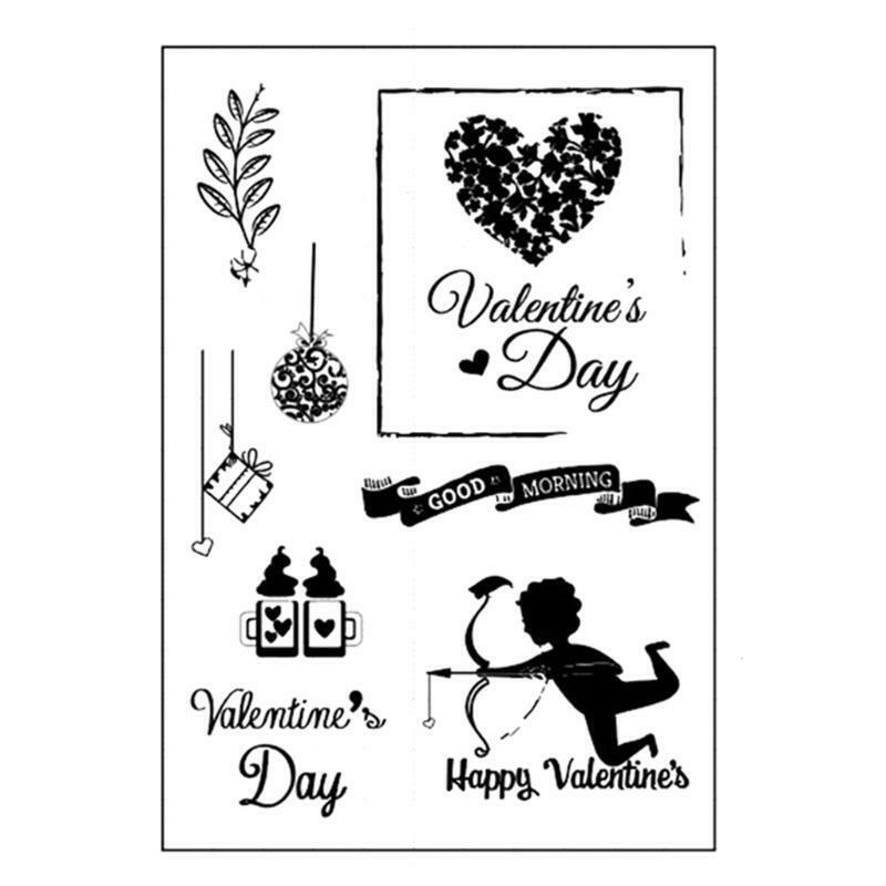 Happy Valentine's Day Silicone Clear Seal Stamp DIY Scrapbooking Embossing Photo