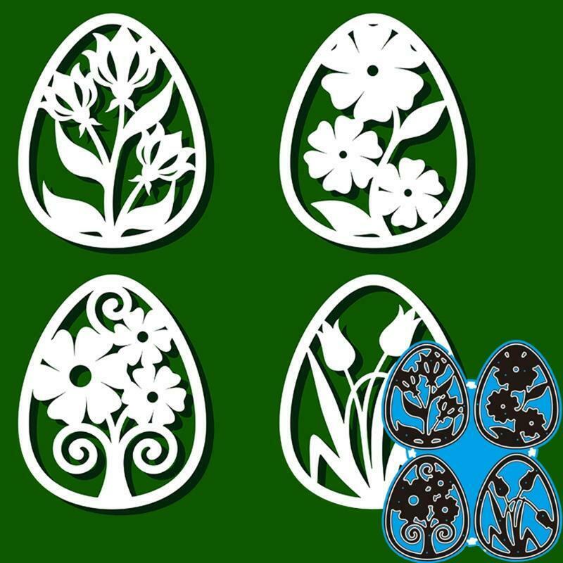 4Pcs Easter Eggs  Metal Cutting Dies Stencil Scrapbooking DIY Album Stamp Paper