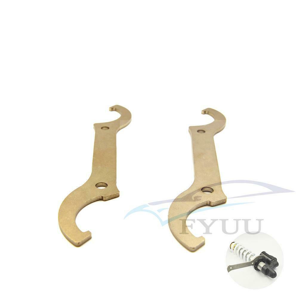2Pcs Fork Cap Wrench Tool Front Rear Shock Absorber Remove Wrench Hook Spanner