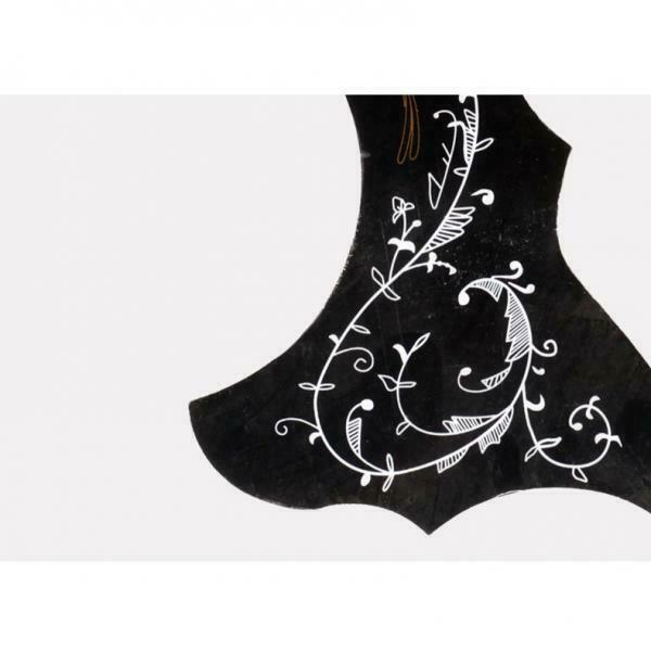 40 41inch Left Handed Folk Guitar Pickguard Plates Guitar Musical Black