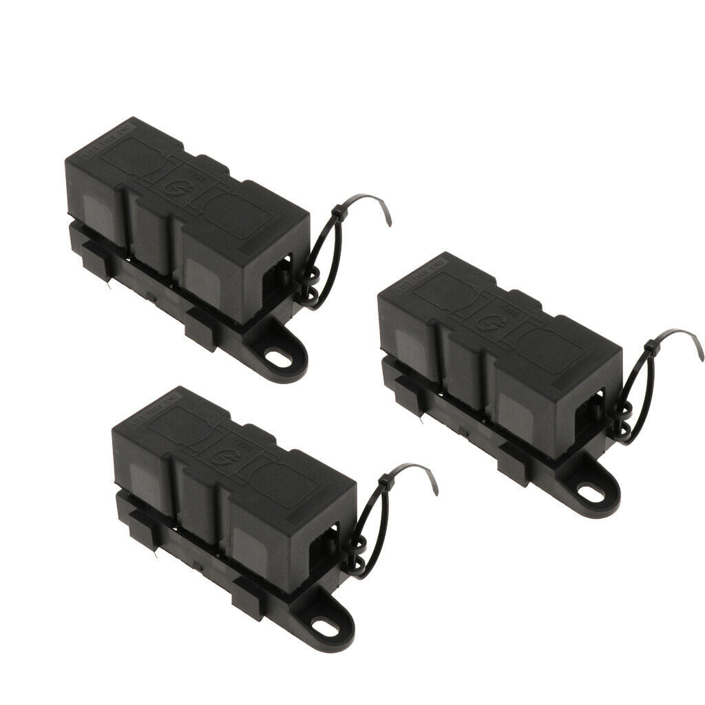 3 Pieces MEGA Fuse Block/Holder with Cover Universal for RV/Van/Truck