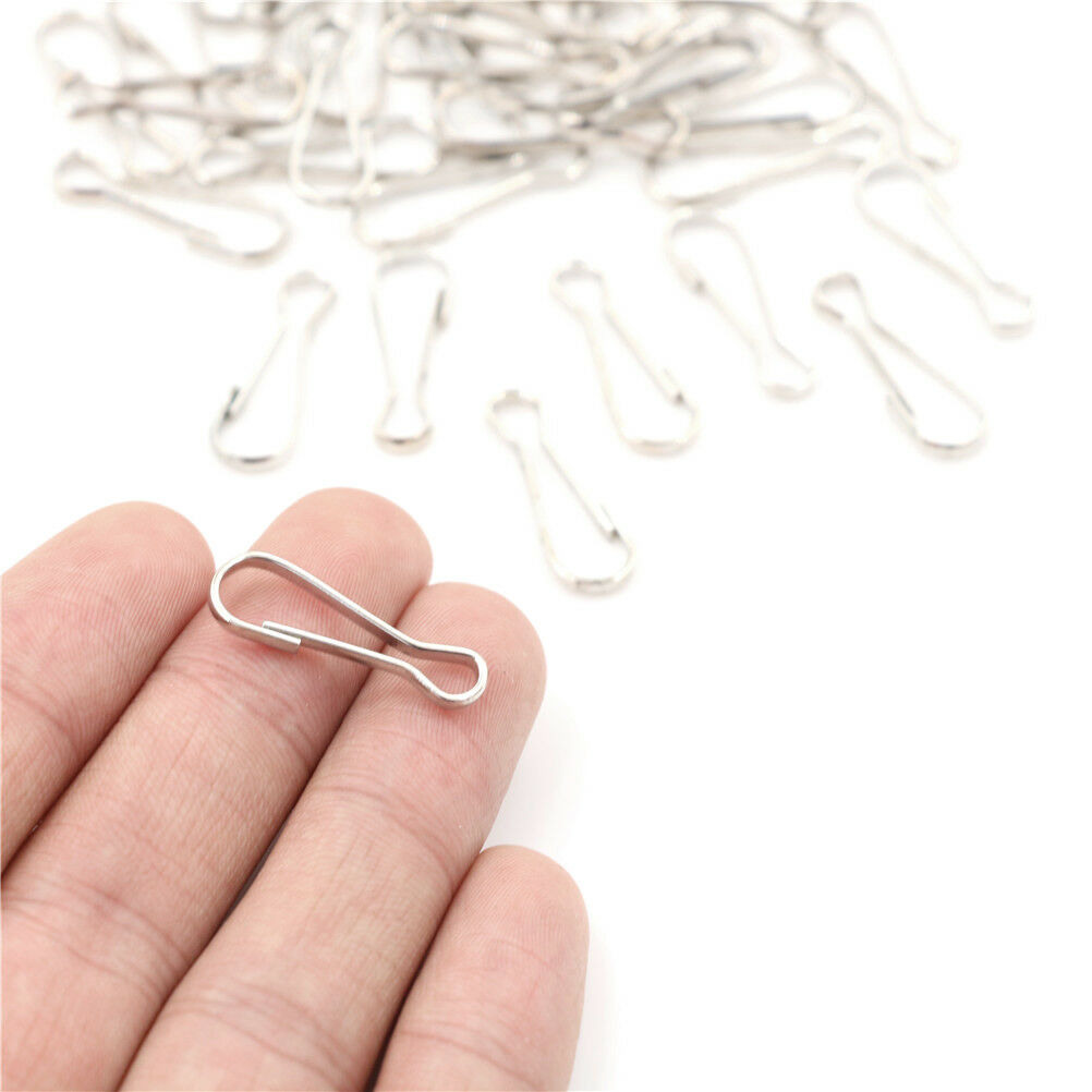 20pcs Metal Lanyard Snap Spring Clips Hooks Findings DIY Length 2.5cm NL