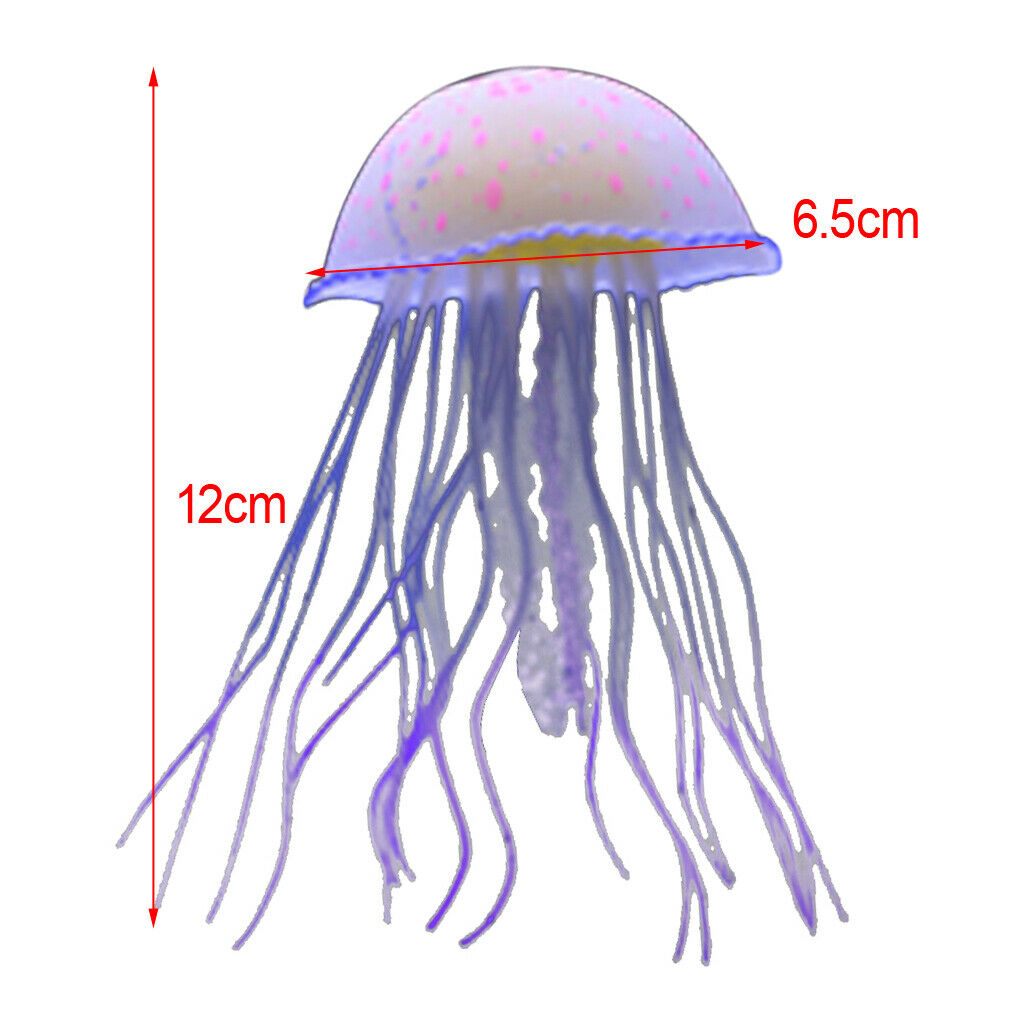 2 Artificial Jellyfish For Aquarium Decoration Underwater Ornament