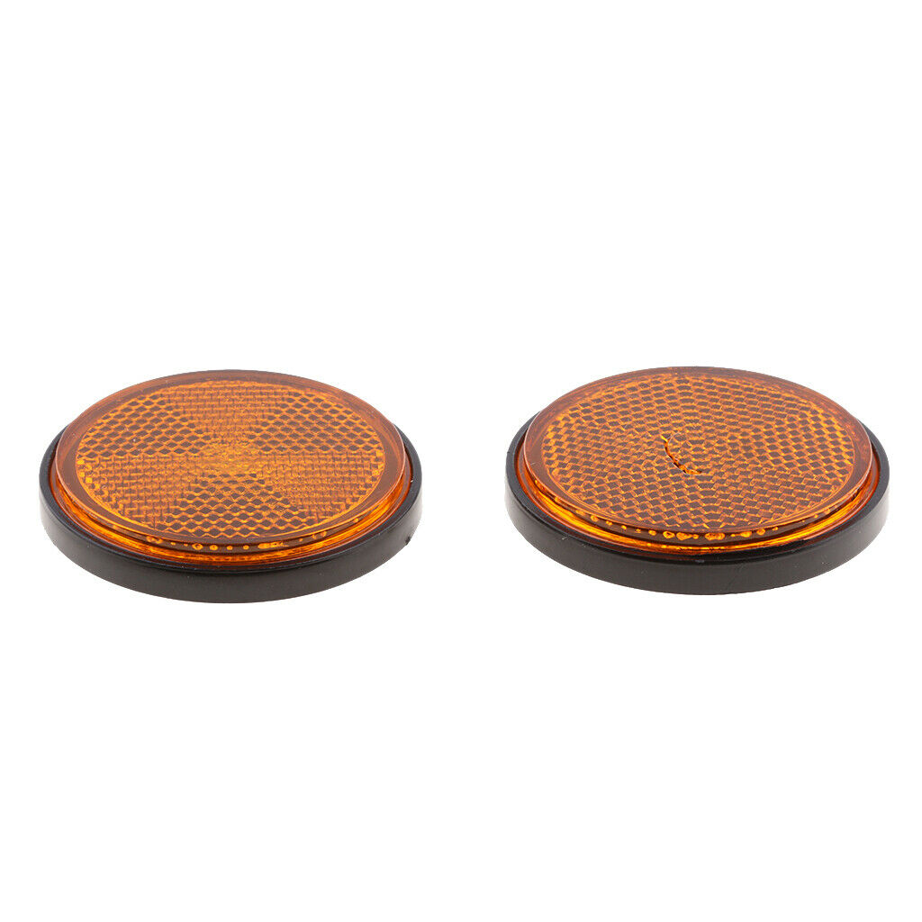 6 Pieces Round Reflectors for Motorcycles Motor ATV Bikes Dirt Bike