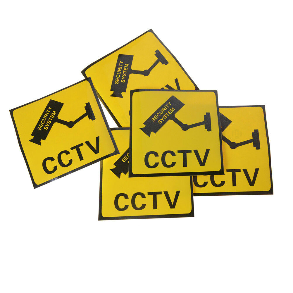 3x/set CCTV Security System Camera Sign Waterproof Warning Stickers DEAU