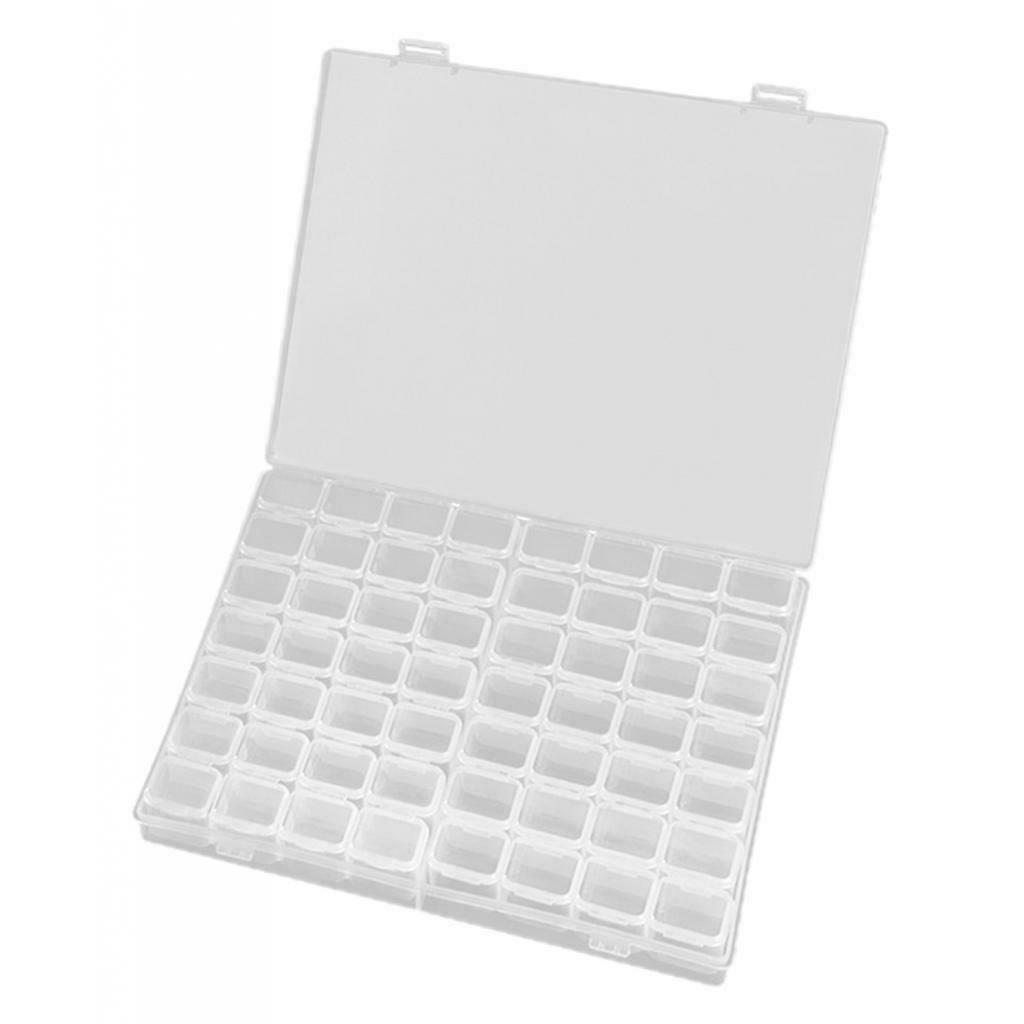 56 Compartments Diamond Display Storage Case Necklace Glitter Holder Box