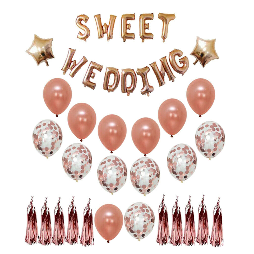 Balloons Banner Set for Engagement Romantic Proposal Party Decoration