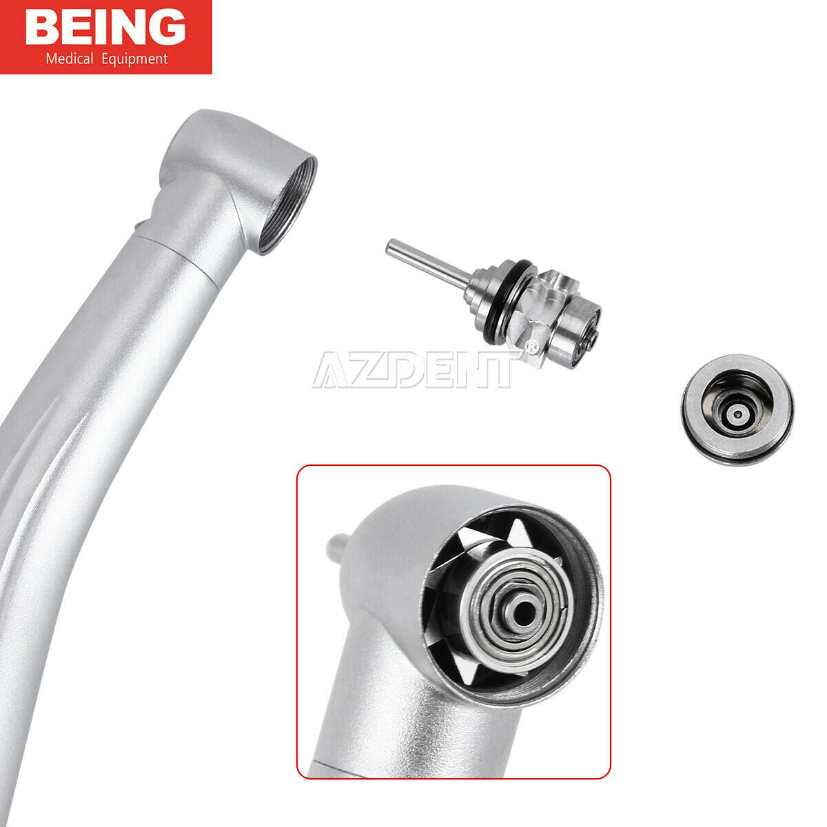 1X BEING Dental High Speed Handpiece Standard E generator LED Self Power Turbine
