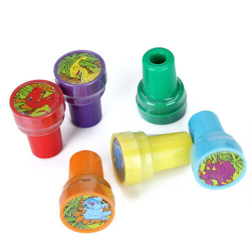 Inflatable Brachiosaurus + 6 Mixed Dinosaurs Ink Stamper Stamps Kid Party Favors